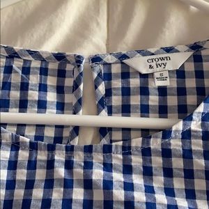 Crown and ivy gingham dress. Never worn.